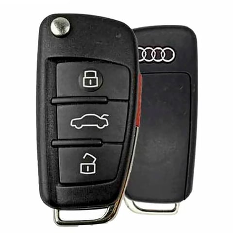 2006-2015 Audi / 4-Button Flip Key / FCC ID: IYZ 3314 / PN: 4F0837220AG / 315 Mhz (Refurbished)