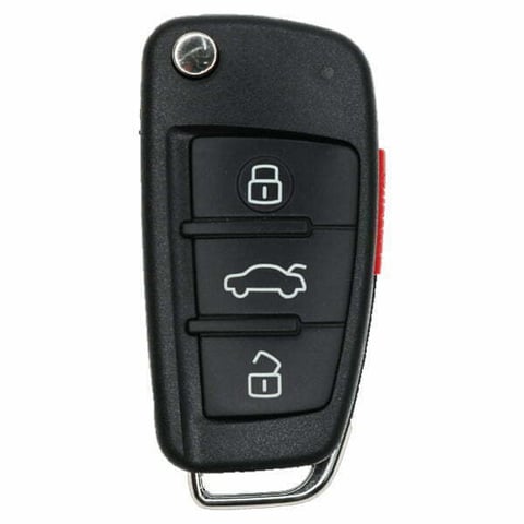 2006-2010 Audi / 4-Button Remote Flip Key / NBG009272T (Aftermarket)