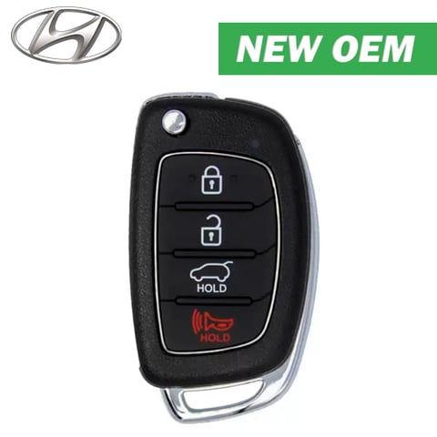 2013 Hyundai Santa Fe / 4-Button Flip Key / FCC ID: TQ8-RKE-3F04 / PN: 95430-4Z000 (OEM)