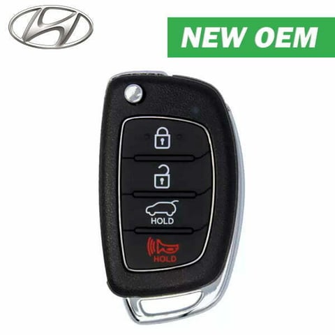 2013-2016 Hyundai Santa Fe / 4-Button Flip Key / FCC ID: TQ8-RKE-3F04 / PN: 95430-4Z001 (OEM)