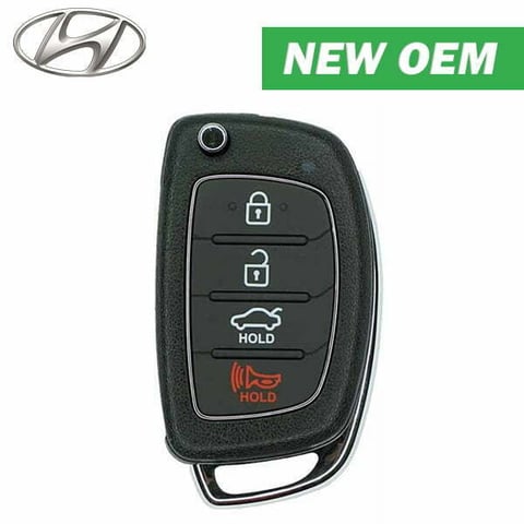 2017-2020 Hyundai Sonata / 4-Button Remote Flip Key / Non Transponder / PN: 95430-C1210 / TQ8-RKE-4F25 (LF 4BT) (OEM)