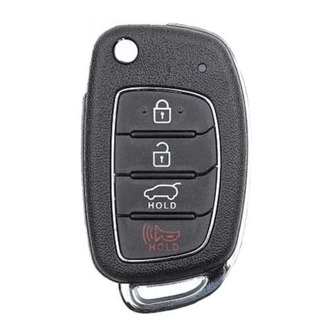 2016-2019 Hyundai Tucson / 4-Button Remote Flip Key / PN: 95430-D3010 / TQ8-RKE-4F25 / WITH CHIP (Aftermarket)