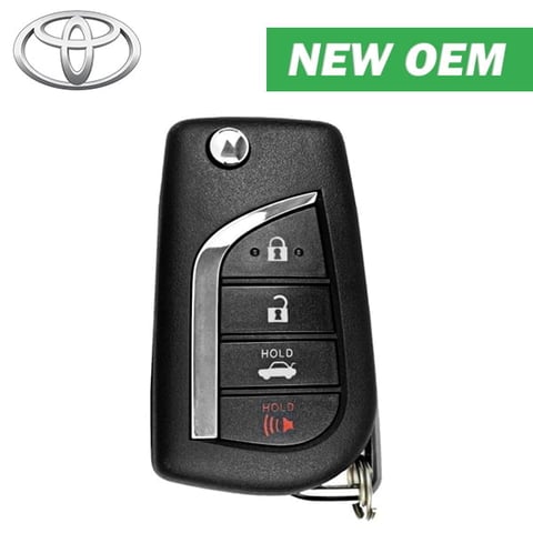 2019-2023 Toyota Corolla / 4-Button Flip Key / FCC ID: HYQ12BFH / PN: 89070-02E00 / Canadian Version (NEW OEM – NO BOX)