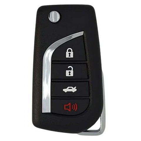 2004-2010 Toyota / 4-Button Flip Key NEW STYLE / GQ43VT20T (67 Chip) (Aftermarket)