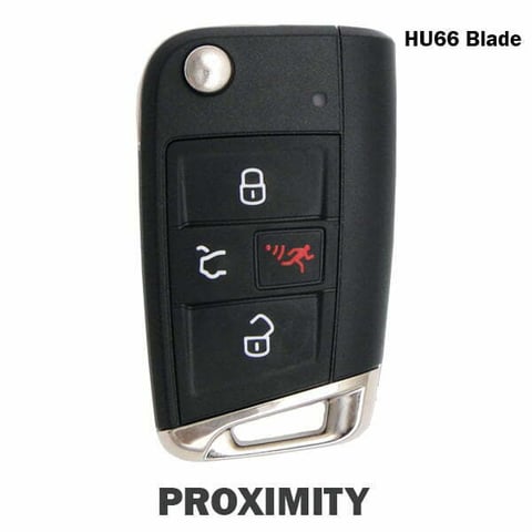 2015-2019 Volkswagen Golf GTI / 4-Button Flip Key / PN: 5G0 959 752 BE / NBGFS12P01 (Aftermarket)