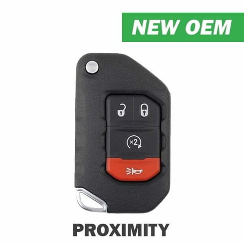 2018-2026 Jeep Wrangler Gladiator / 4-Button Flip Key / PN: 68416784AA / FCC ID: OHT1130261 (OEM)
