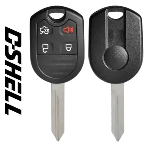 2006-2017 Ford / 4-Button Remote Head Key / D-SHELL / H72 (Aftermarket)