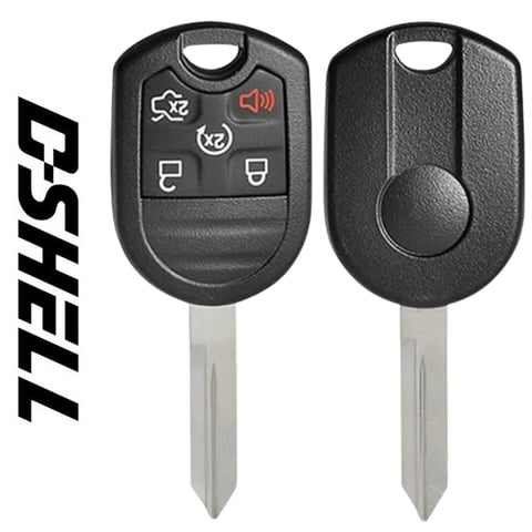 2001-2018 Ford / 5-Button Remote Head Key / D-SHELL / H72 (Aftermarket)