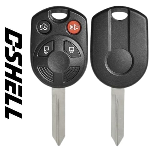 2013-2018 Ford / 4-Button Remote Head Key / D-SHELL / H72 (Aftermarket)