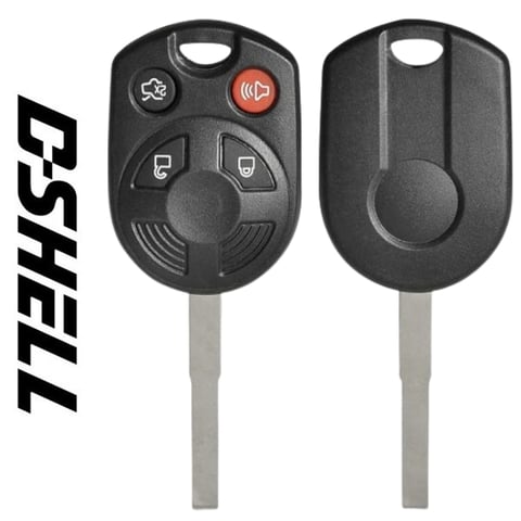 2012-2020 Ford / 4-Button Remote Head Key / D-SHELL / HU101 (Aftermarket)