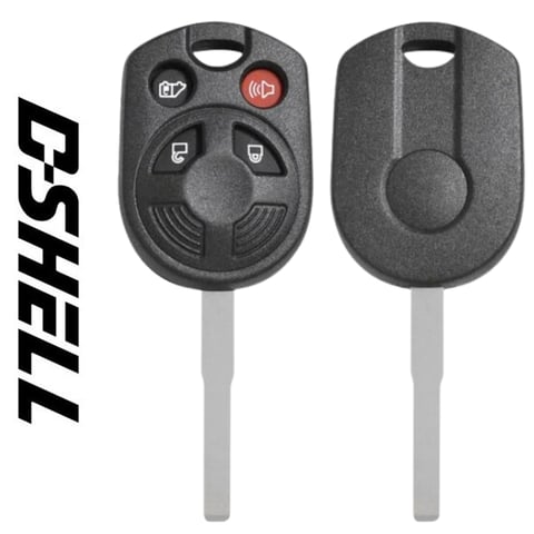 2015-2020 Ford / 4-Button Remote Head Key / D-SHELL / HU101 (Aftermarket)
