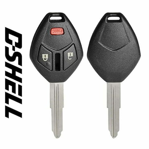 2007 – 2015 Mitsubishi / 3-Button Remote Head / D-SHELL (Aftermarket)