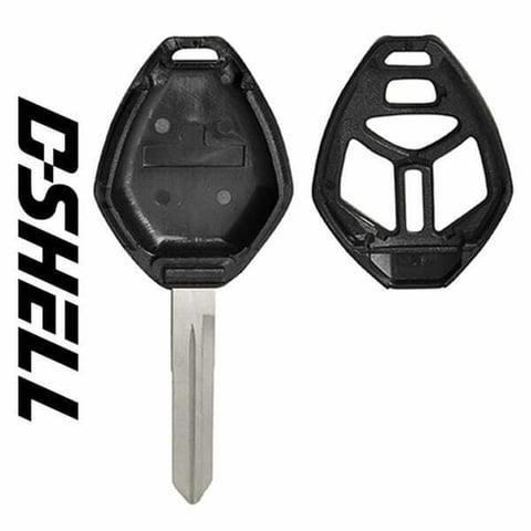 2006-2007 Mitsubishi 4-Button Remote Head D-SHELL (Aftermarket)