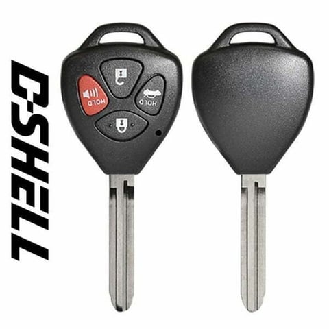 2005-2019 Toyota / 4-Button Remote Head Key / D-Shell (Aftermarket)