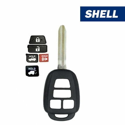 2012-2014 Toyota Camry / Corolla / 4-Button Remote Head Key Shell (Aftermarket)