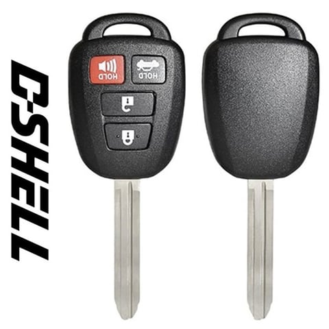 2012-2018 Toyota 4-Button Remote Head Key D-SHELL / FCC ID: HYQ12BDM (Aftermarket)