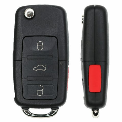 2005-2011 Volkswagen / 4-Button Flip Key / PN: NBG92596263 / FCC ID: 1K0959753P (Aftermarket)