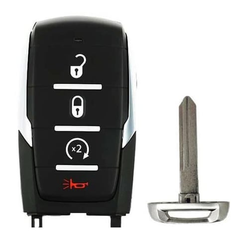 2019-2025 Dodge Ram 1500 Pickup / 4-Button Smart Key / FCC ID: OHT-4882056 / PN: 68291689AD (Aftermarket)