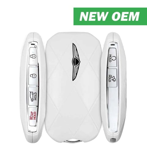 2023 Genesis GV60 / 6-Button Smart Key / FCC ID: TQ8-FOB-4F53U / PN: 95440-CU210 / WHITE (OEM)