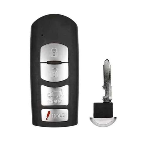 2016-2019 Mazda CX-5 CX-9 / 4-Button Smart Key / PN: TKY2-67-5DY / WAZSKE13D01 WAZSKE13D0 (Aftermarket)