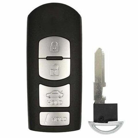 2014-2019 Mazda / 4-Button Smart Key / PN: GJY9-67-5DY / WAZSKE13D01 WAZSKE13D02 (Aftermarket)