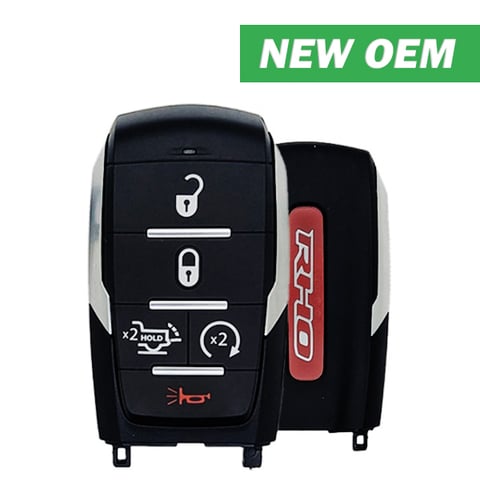 2025 Ram 1500 RHO Logo / 5-Button Smart Key / FCC ID: 0HT4882056 / PN: 68523825AB (OEM)