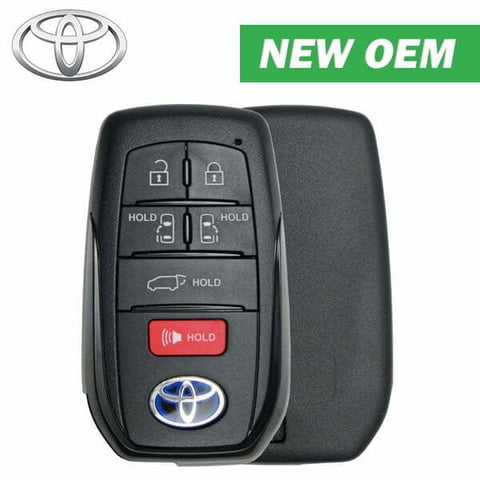 2021-2022 Toyota Sienna / 6-Button Smart Key / PN: 8990H-08010 / FCC ID: HYQ14FBX (Blue Hybrid Logo) (OEM)