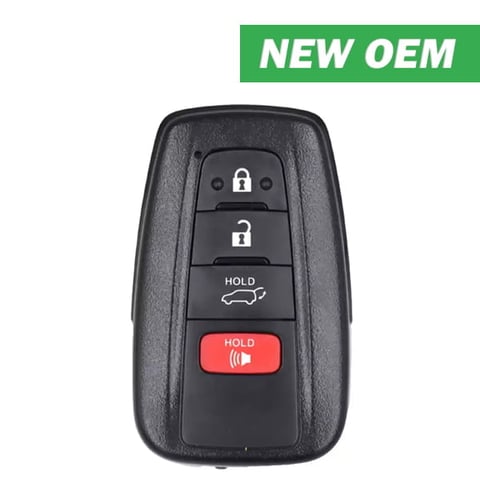 2020-2022 Toyota Highlander Hybrid / 4-Button Smart Key / PN: 8990H-0E030 / HYQ14FBC-0351 (Blue Hybrid Logo) (OEM)