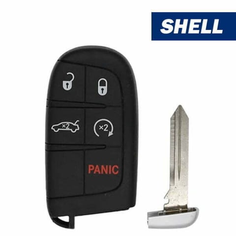 2011-2019 Dodge Chrysler Jeep / 5-Button Smart Key Shell for M3N-40821302 (Aftermarket)