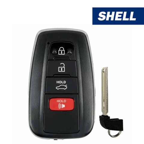 2018-2023 Toyota / 4-Button Smart Key Shell With Trunk (Aftermarket)