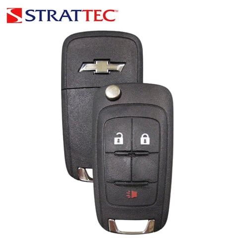 Strattec – 2010-2017 Chevrolet / 3-Button Flip Key / 315 Mhz / PN: 5913598 / FCC ID: OHT01060512 / CHEVROLET LOGO