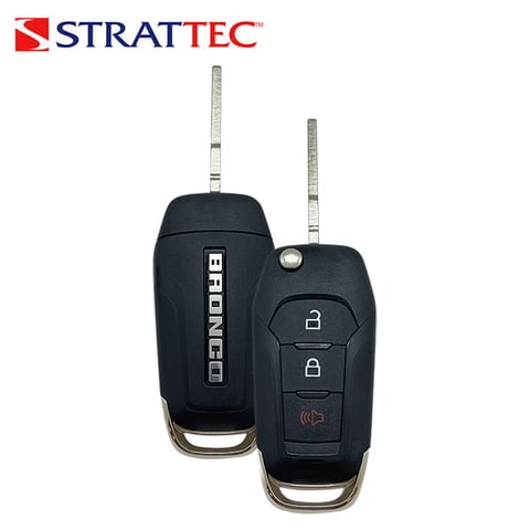 Strattec – 2021-2023 Ford Bronco Sport / 3-Button Flip Key / Center Mill / FCC ID: N5F-A08TAA / PN: 164-R8283