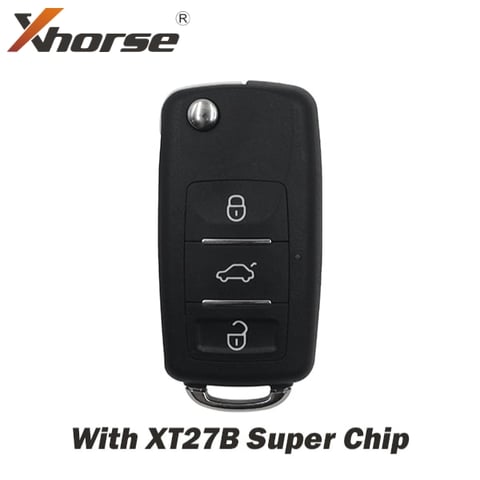 Xhorse 2nd Generation – VW B5 Style XT27B Super Chip / 3-Button Universal Flip Key / XEB520EN