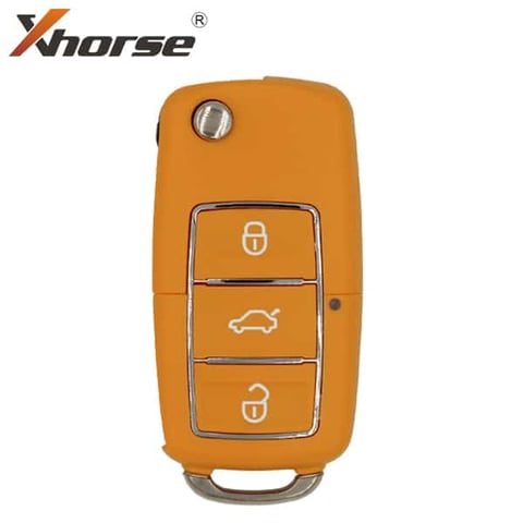 Xhorse Volkswagen B5 Type / 3-Button Universal Flip Key Remote – ORANGE – (Wired)