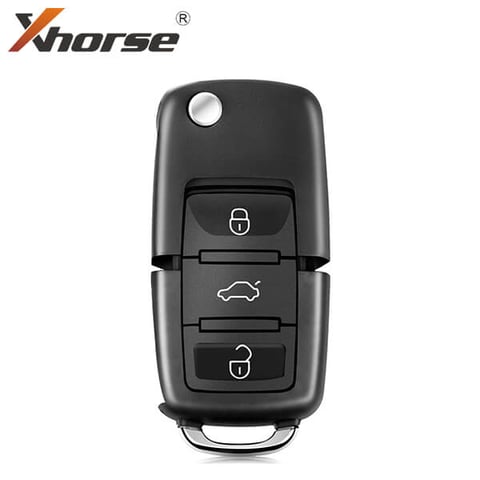 Xhorse 2nd Generation – VW Volkswagen Style / 3-Button Universal Remote Key for VVDI Key Tool / XKB512EN (Wired)