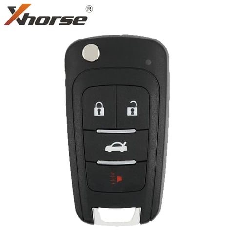 Xhorse 2nd Generation – GM Style / 4-Button Universal Flip Key Remote for VVDI Key Tool / XKBU21EN (Wired)