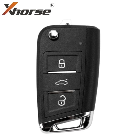 Xhorse 2nd Generation – MQB Style / 3-Button Universal Flip Key Remote for VVDI Key Tool / XKDM05EN (Wired)