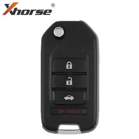 Xhorse 2nd Generation – Honda Style / 4-Button Universal Flip Key Remote for VVDI Key Tool / XKHO21EN (Wired)