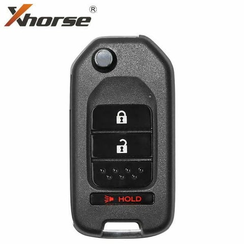 Xhorse 2nd Generation – Honda Style / 3-Button Universal Flip key Remote Key for VVDI Key Tool / XKHO22EN (Wired)