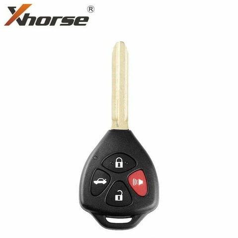 Xhorse 2nd Generation – WIRED – Toyota Style / 4-Button Universal Remote Head Key for VVDI Key Tools / XKTO22EN