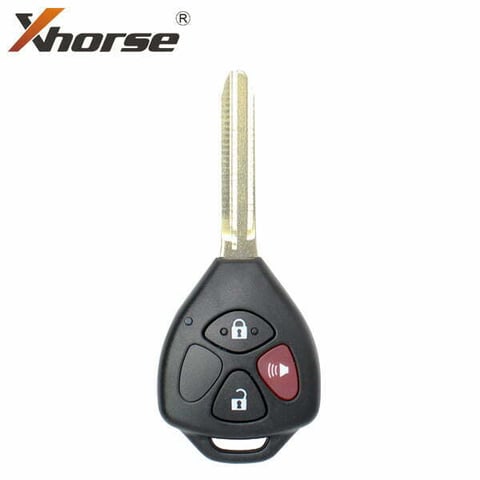 Xhorse 2nd Generation – Toyota Style / 3-Button Universal Remote Head Key for VVDI Key Tools / XKTO24EN (Wired)