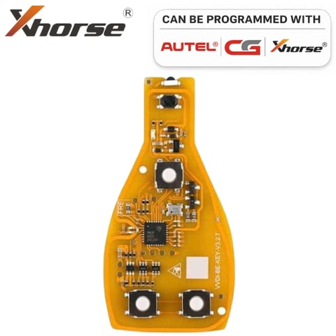 Xhorse – VVDI BE Key Yellow PCB For Mercedes Benz / Customized Version No Bonus Points / XNBZT1GL