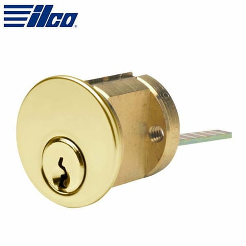 ILCO – 7075 Rim Cylinder SC1 Schlage C Keyway / 5 Pin Drilled 6 / Long Standard 2 3 ⁄ 8” / 46-Duacolor Brown Aluminum / KA2 – Bright Brass / KD