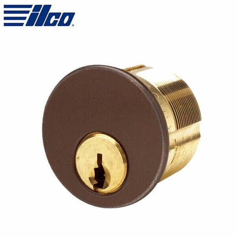 ILCO – 7165 Mortise Cylinder – 1″ / 5 Pin / Kwikset / Adams Rite Cam / 46-Durocolor Brown Aluminum / KA2