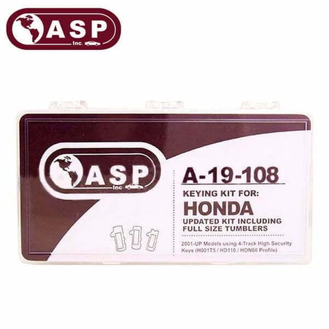 ASP – Honda / Acura / HON66 / High Security Tumbler Keying Kit /A-19-108