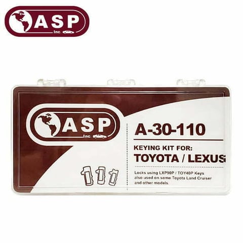 ASP – 1990-2019 Kia / Toyota / Lexus / Long Blade Keying Tumbler Kit / LXP90P / TOY40P / A-30-110