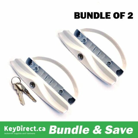 Pack of 2 | KeyDirect Patio Lock with Mortise Cylinder and 2 Keys