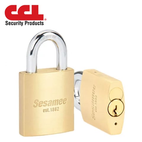 CCL – Sesamee 83 Series – 1-3/4″ (45mm) Rekeyable Padlock Schlage C – Brass / 83451