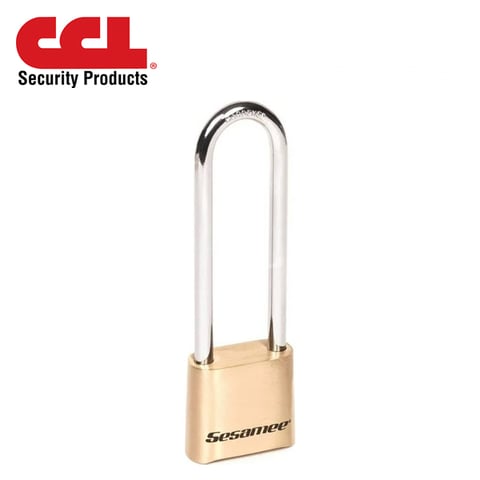 CCL – Sesamee K440 4-Dial Bottom Resettable Keyless Combination Brass Padlock