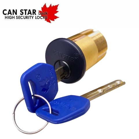 CanStarLock High-Security Mortise Cylinder / 1 1/2″ / Black
